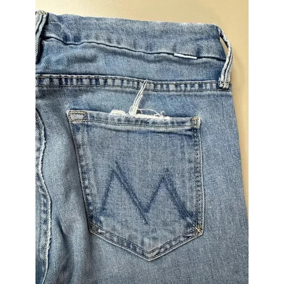 MOTHER The Looker Ankle Step Fray Jeans Exposed Secret Sister Sz 27 Made in USA - Picture 4 of 16